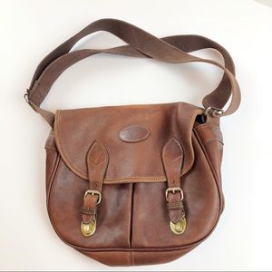 G.H. Bass / Leather Purse Double Buckle Closure
